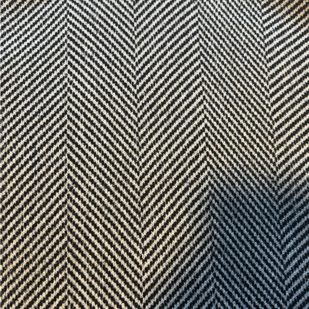 Super Soft & Comfy! J Crew Herringbone Funnel Neck Sweatshirt (Black and White) - Picture 5 of 11